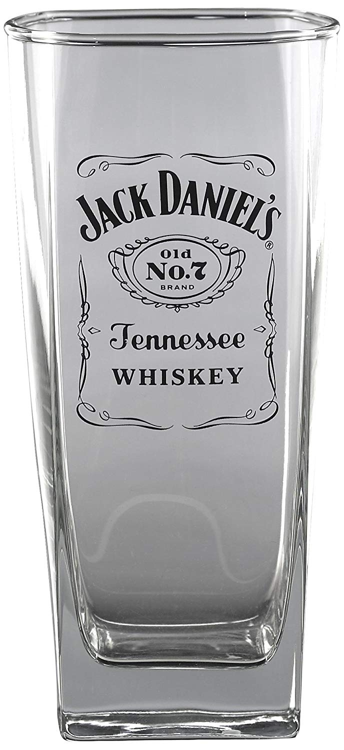 Glass Whiskey Logo - Amazon.com: Jack Daniel's Licensed Barware Label Logo Tall Rocks ...