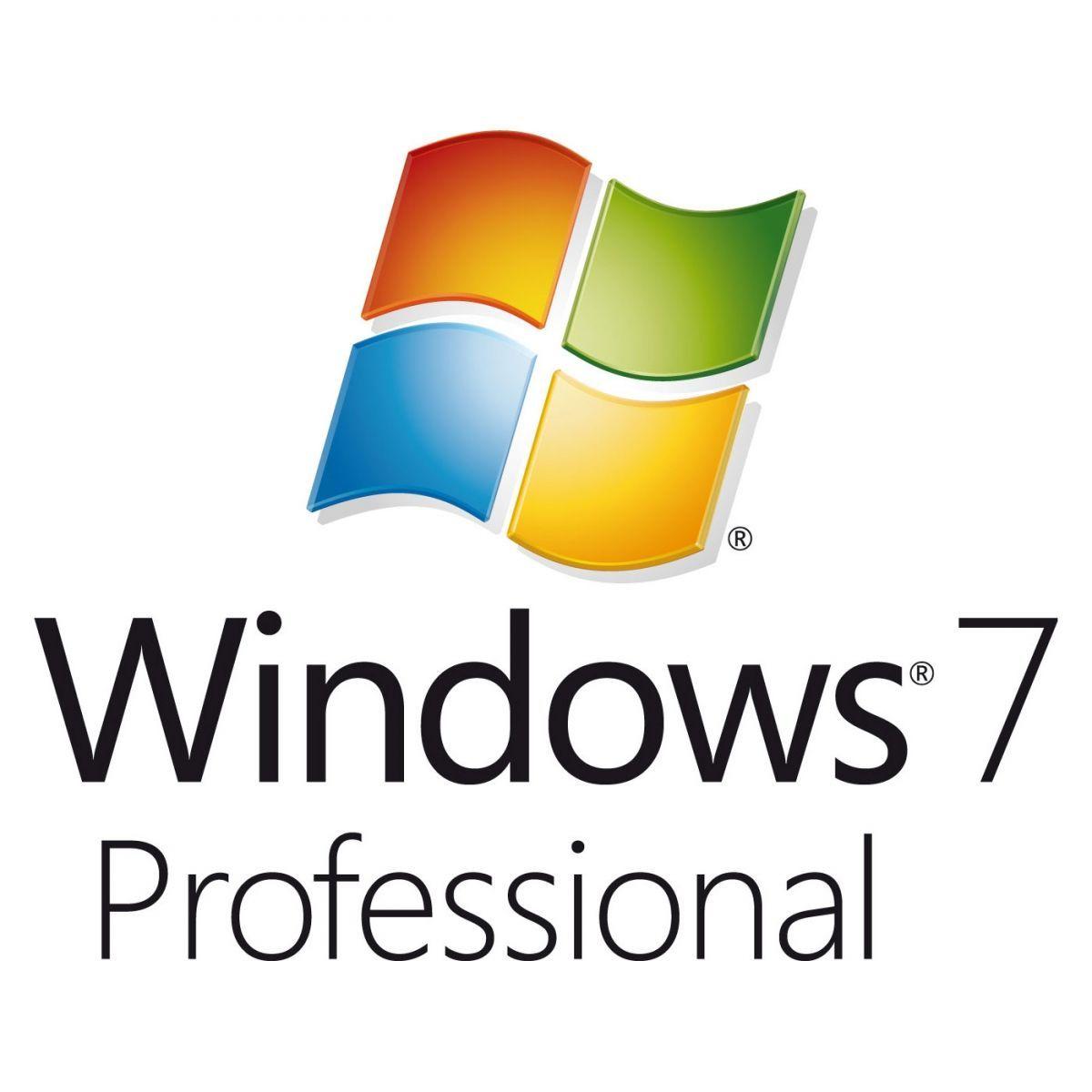 Windows 7 Pro Logo - Microsoft Windows 7 Professional Service Pack 1 64-bit Operating ...