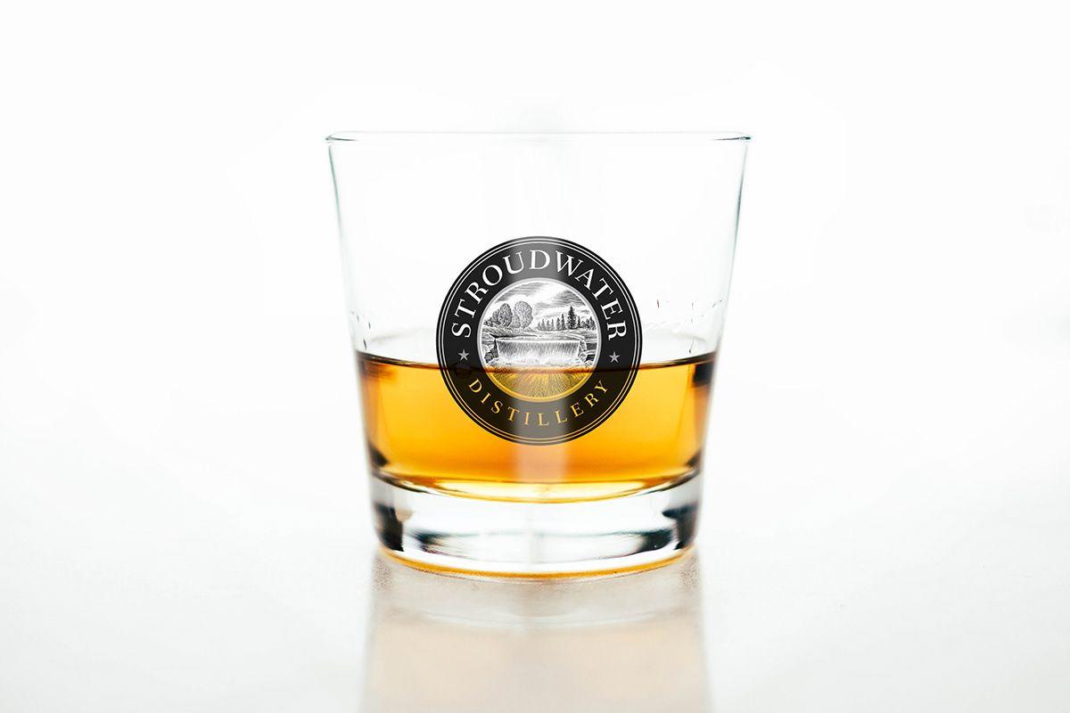 Glass Whiskey Logo - Stroudwater Distillery Bourbon Whiskey Logo on RISD Portfolios