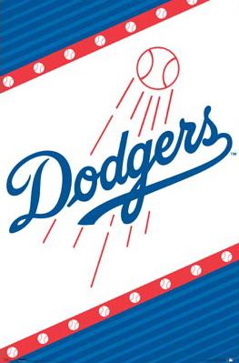 Los Angeles Dodgers Team Logo - MLB Los Angeles Dodgers Baseball Team Logo Poster Posters