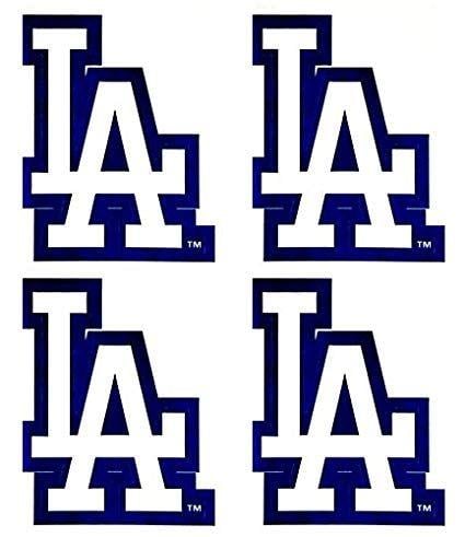 Los Angeles Dodgers Team Logo - Set of 4 LA Dodgers Team Logo Stickers Four Individual