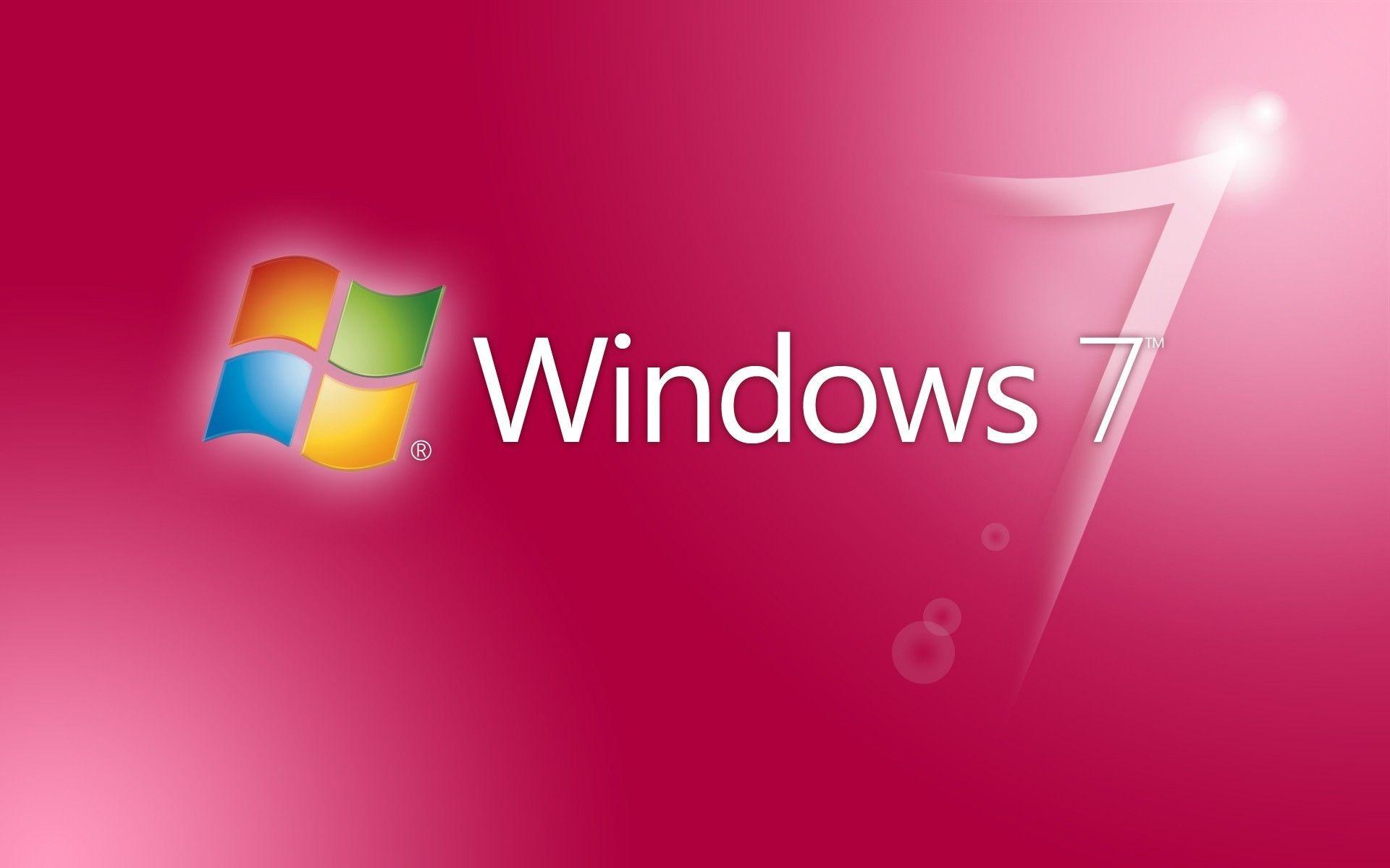 Windows 7 Pro Logo - Pink windows 7 wallpaper. PC