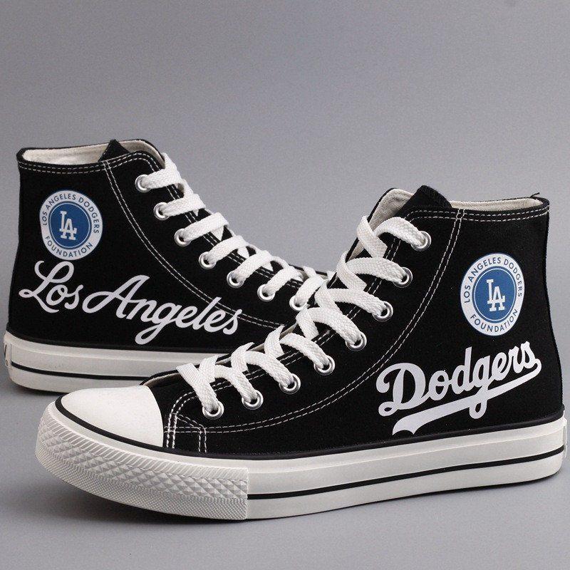 Los Angeles Dodgers Team Logo - Unisex MLB Los Angeles Dodgers Team Logo Print Plimsolls High Top