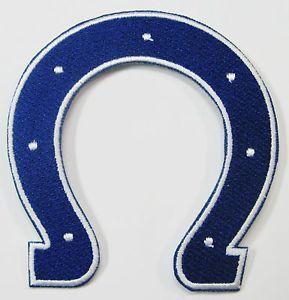 Colts Horseshoe Logo - LOT OF (1) NFL INDIANAPOLIS COLTS LOGO HORSESHOE PATCH (LG) IRON-ON ...