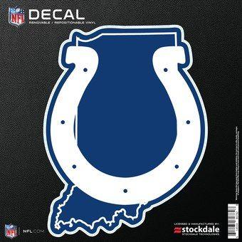 Colts Horseshoe Logo - Indianapolis Colts Car Decals, Colts Bumper Stickers, Decals