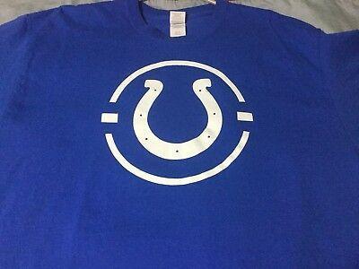 Colts Horseshoe Logo - INDIANAPOLIS COLTS THIS Is Indiana 2 Sided HorseShoe Logo T Shirt SZ