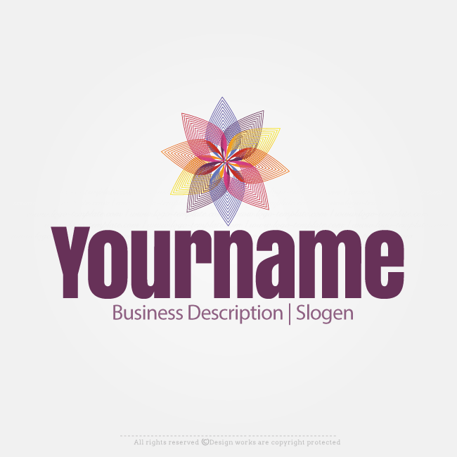 Star Flower Logo - Free Logo Maker - Create Logo Online - Star Flower Logo Design ...