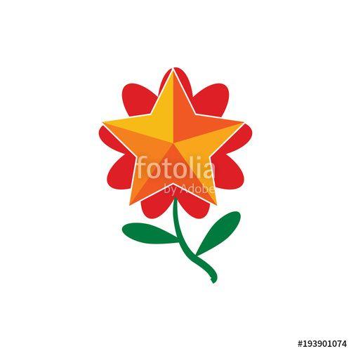 Star Flower Logo - Star Flower Logo Icon Design