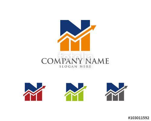 Financial Logo - Abstract N Accounting & Financial Logo 1 Stock image and royalty