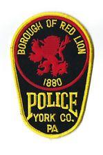 Red Lion Borough PA Logo - Pennsylvania Borough PA Auxiliary Police Dept Patch