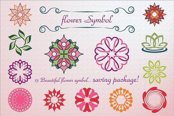 Star Flower Logo - Abstract Nature Flower Star Symbol ~ Logo Templates ~ Creative Market