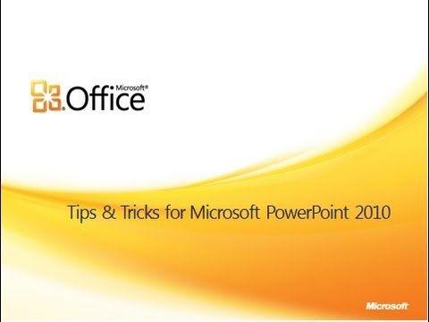 Microsoft PowerPoint 2010 Logo - Tips and Tricks for PowerPoint 2010