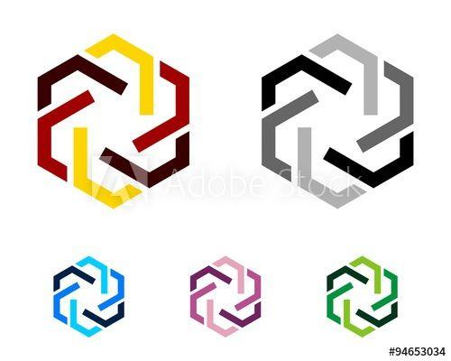 Star Flower Logo - abstract hexagon star flower logo - Buy this stock vector and ...