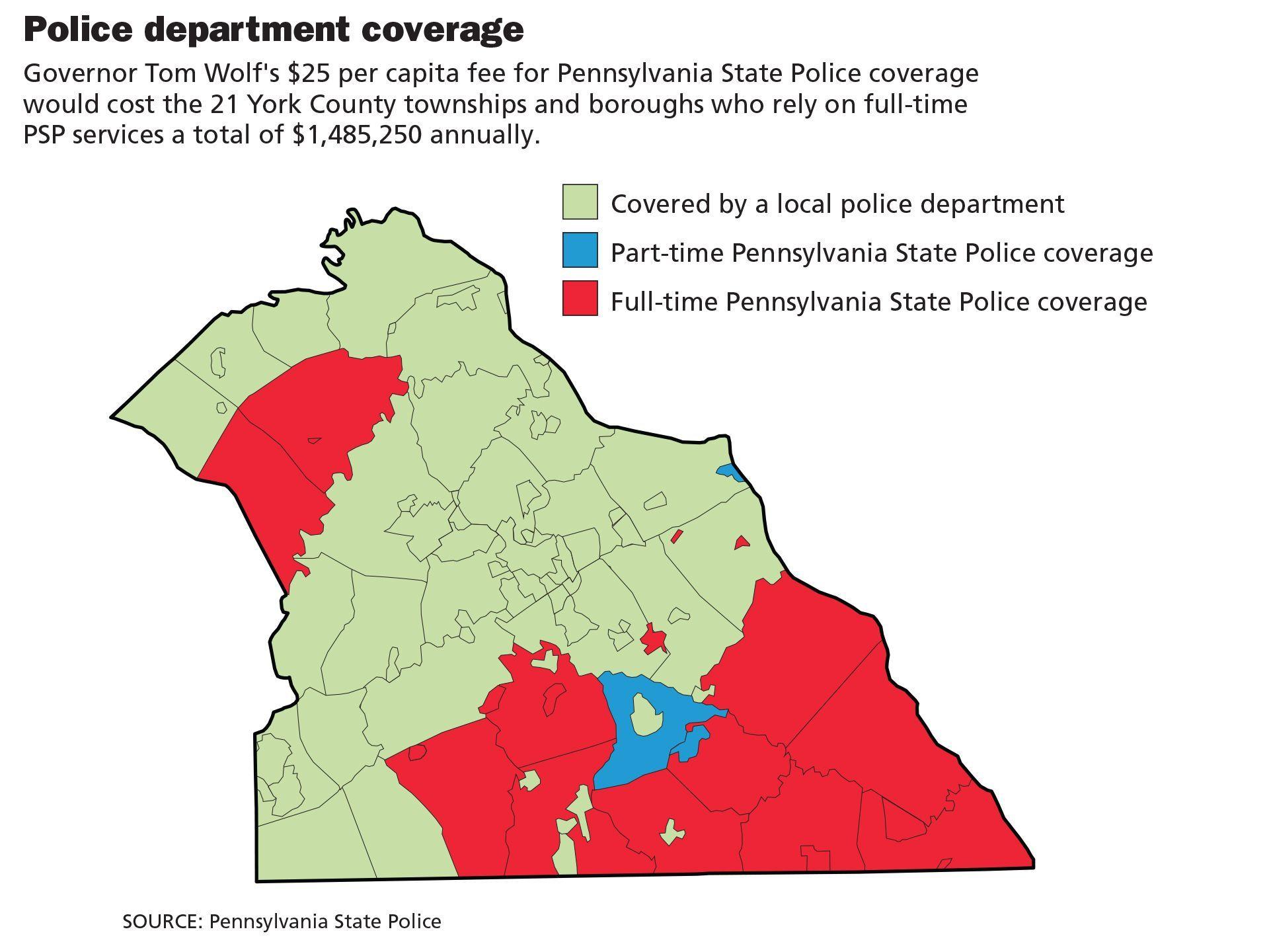 Red Lion Borough PA Logo - York County would pay $1.5M for troopers under Wolf plan