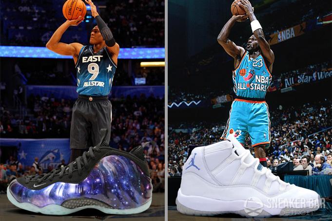 Jordan 11 Galaxy Jordan Logo - NBA All Star Columbia Air Jordan 11 Galaxy Nike Foamposite - Sneaker ...