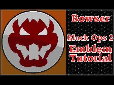 Bowser Logo - Black Ops 2 Logo Emblem Tutorial ( Nintendo ) Playercard