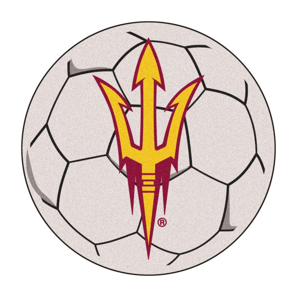 Asu Pitchfork Logo - FANMATS NCAA Arizona State University Pitchfork Logo Cream 2 ft. x 2 ...