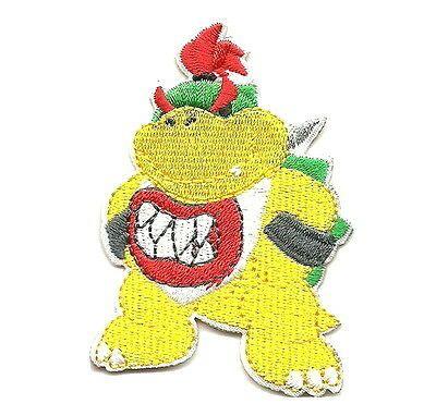 Bowser Logo - SUPER MARIO BROTHERS Bowser Logo Appliques Embroidered Iron on Patch