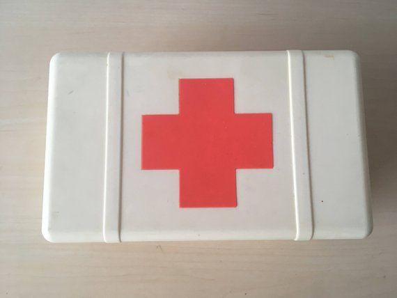 Red Cross Box Logo - Soviet Vintage First Aid Box Red Cross Box Medical Box