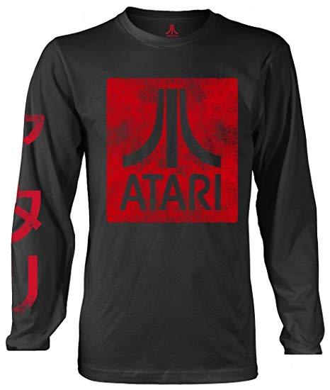 Red Cross Box Logo - Amazon.com: Atari 'Red Box Logo' (Black) Long Sleeve Shirt: Clothing