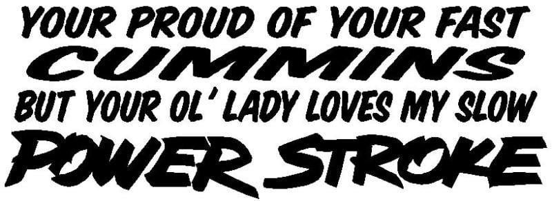 Funny Cummins Logo - Buy Lady Loves My POWERSTROKE *Vinyl Decal Sticker cummins Decal ...