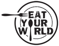 Black Anf White Food Logo - Food - eatyourworld.com/rss/what_to_eat - Radio Gods