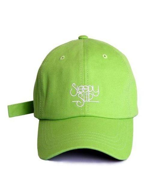 Grey and Green Ball Logo - Sleepyslip [unisex] Signature Green Ball Cap in Green