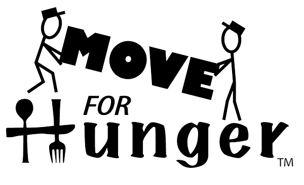 Black Anf White Food Logo - Find A Mover. Move For Hunger