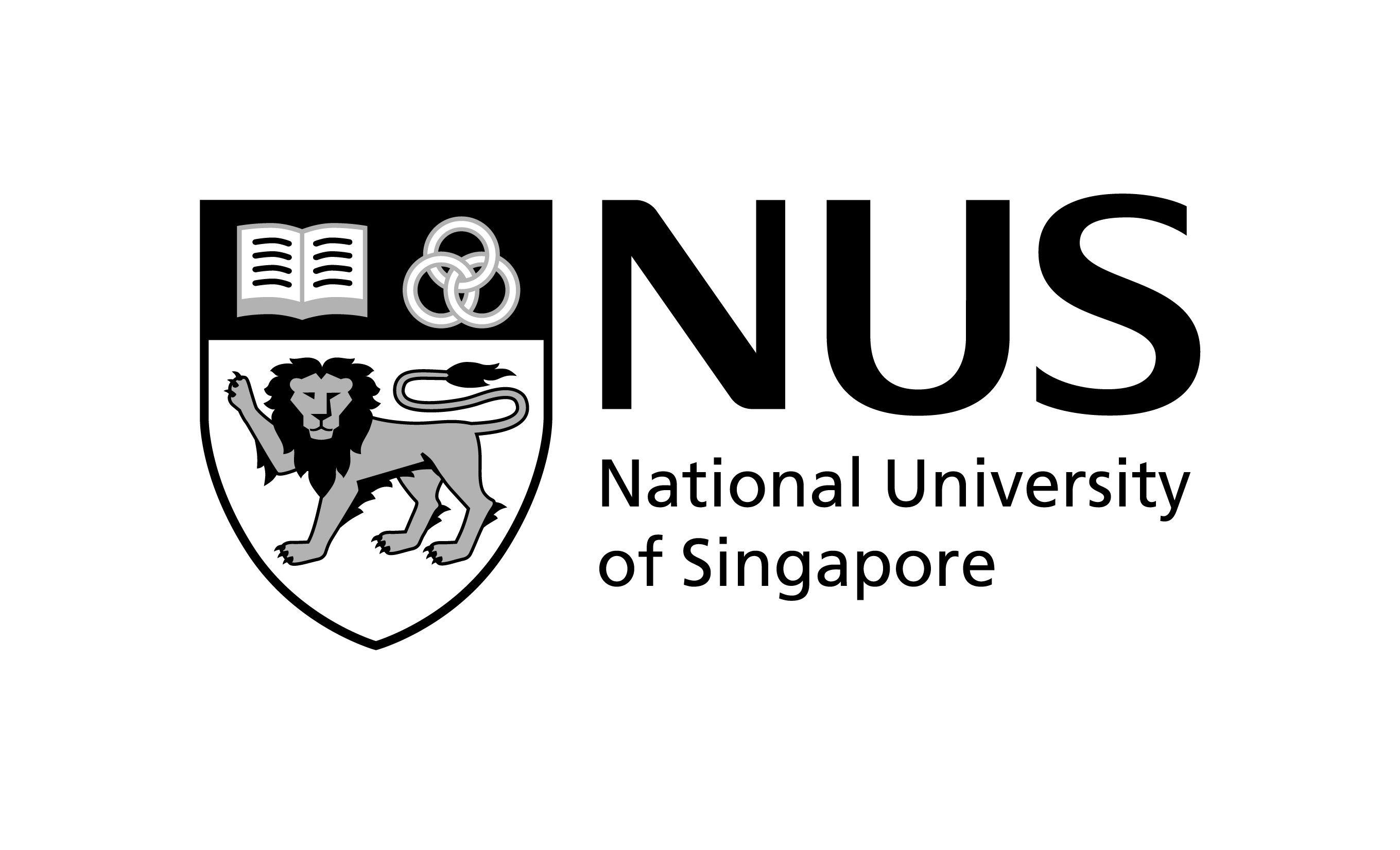 Black Anf White Food Logo - NUS - National University of Singapore Identity