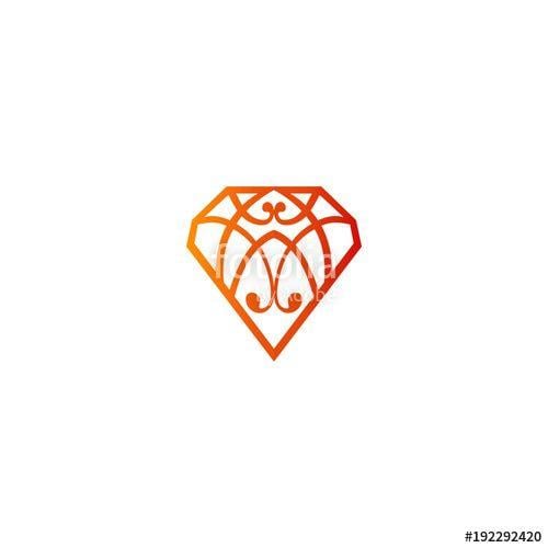 Diamond Fashion Logo - Vintage old style logo icon diamond. Royal hotel, Premium boutique ...