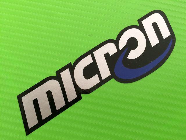 Micron Exhaust Logo - Decal MICRON Sticker for bellypan or exhaust #EC4 Trick