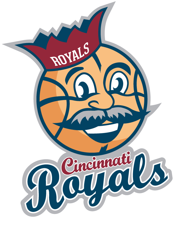 Blue Crown Cincinnati Royals Logo - Cincinnati Royals Creamer's Sports Logos
