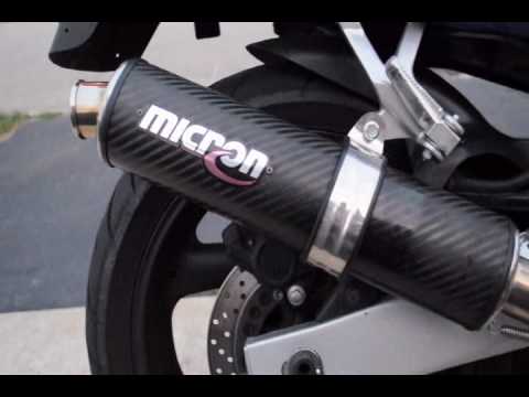 Micron Exhaust Logo - micron exhaust soundcheck on 2002 yzf600r