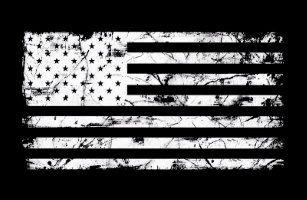 Black and White American Flag Logo - Black And White American Flag Electronics & Tech Accessories