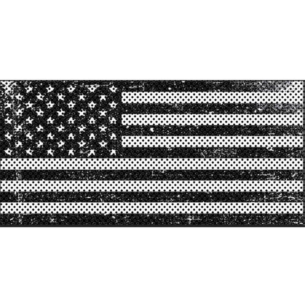 Black and White American Flag Logo - Under The Sun DISTRESSED-BLACK-WHITE Wrangler JK Grille Insert ...