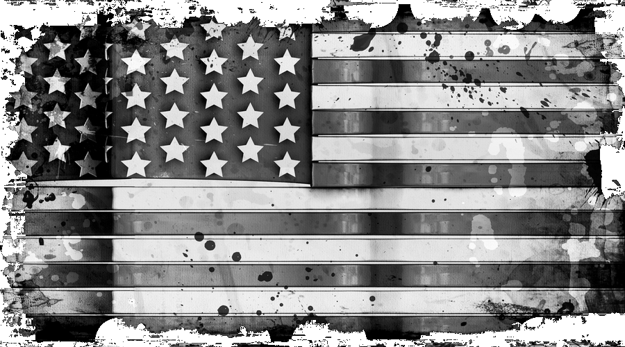 american flag background black and white