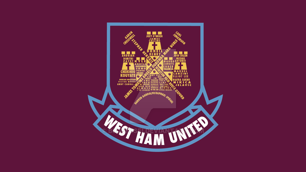 West Ham United Logo - Typography Piece 1 Ham Utd Logo (Wallpaper)