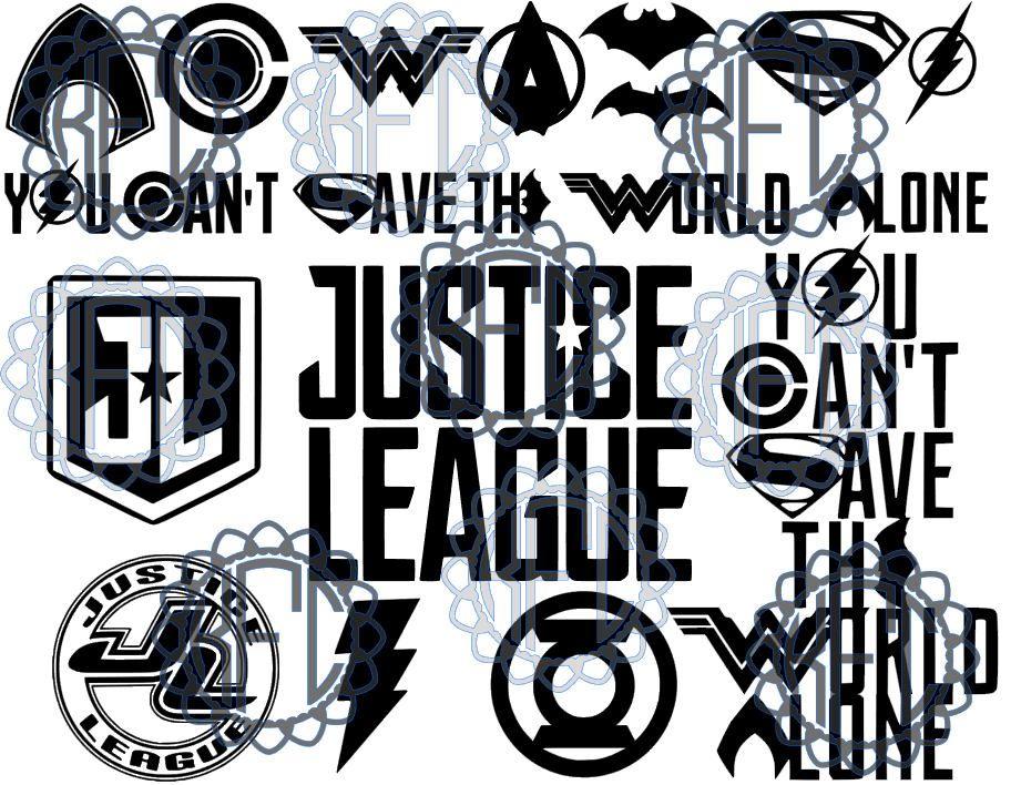 Justice League Logo - Justice League logo BUNDLE sale EPS SVG png pdf silhouette | Etsy