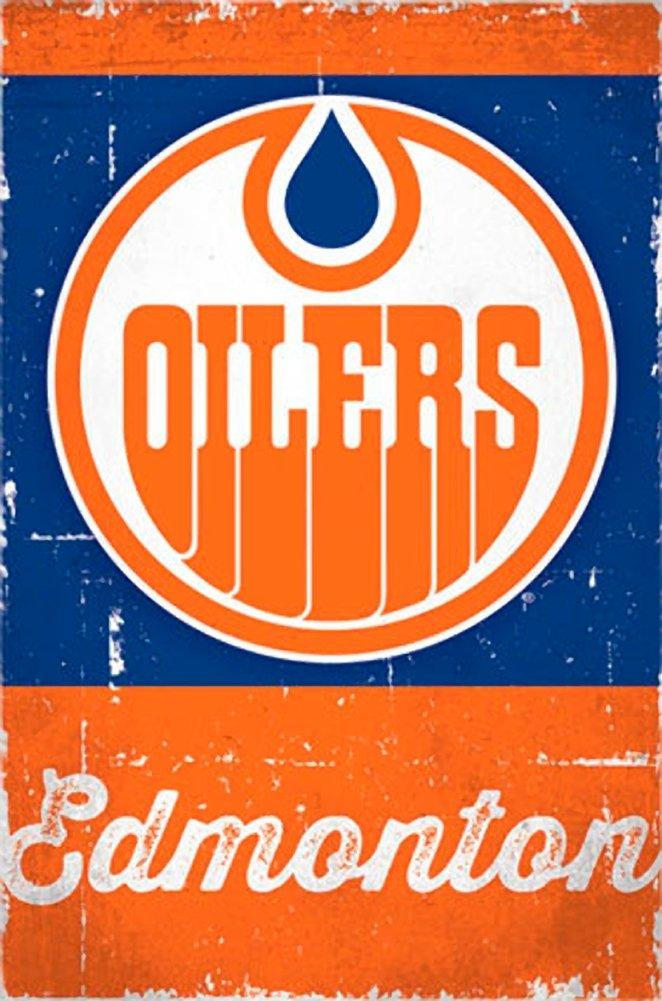 Edmonton Oilers Logo - Edmonton Oilers Retro Logo 13 Wall Poster