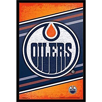Edmonton Oilers Logo - Amazon.com: Trends International Edmonton Oilers-Logo Framed Poster ...