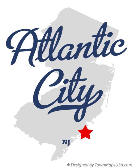 Atlantic City Logo - Map of Atlantic City, NJ, New Jersey