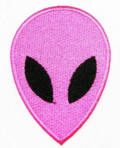 Pink Alien Logo - Pink Alien Patch Movie Cartoon Logo Kid Polo T Shirt Patch Iron on ...