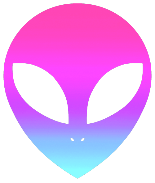 Pink Alien Logo - float with me