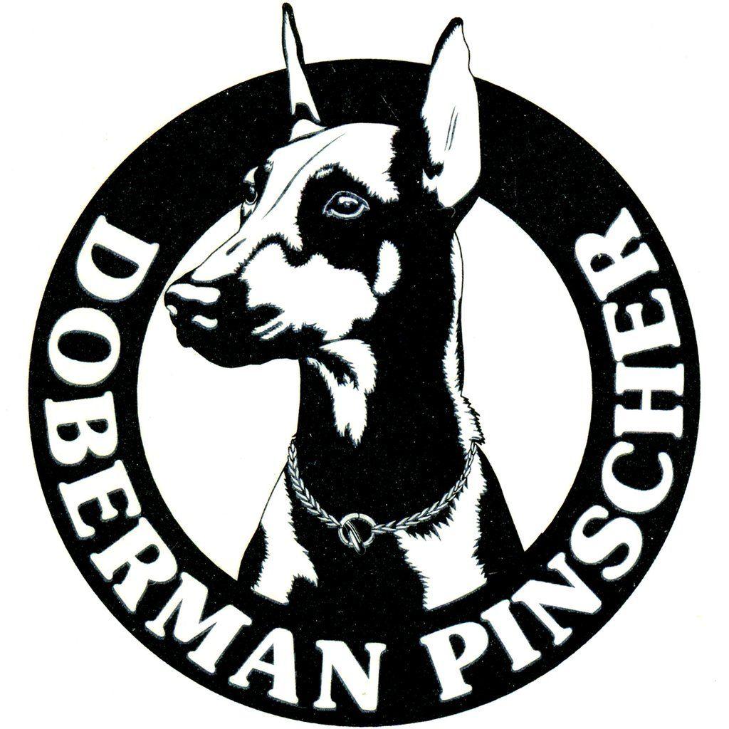 Black Doberman Logo - DOBERMAN LOGO Temporary Tattoo 2x2