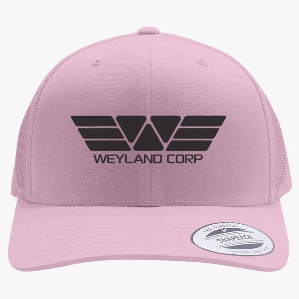 Pink Alien Logo - Weyland Yutani corp Marine Alien Logo Retro Trucker Hat (Embroidered ...