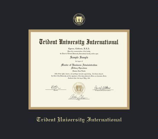 Trident University Logo - Custom Diploma Frames & Certificate Frames - Framing Success ...