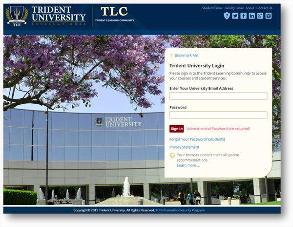 Trident University Logo - Student Login | Trident University International: Trident University