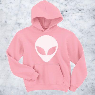 Pink Alien Logo - Alien Logo Basic Sweater and Hoodie - peanutsausage.com