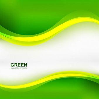 Yellow and Green Wavy Logo - Green Background Vectors, Photos and PSD files | Free Download