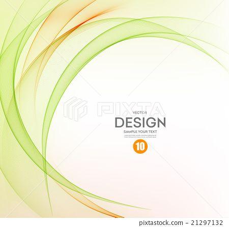 Yellow and Green Wavy Logo - Abstract vector background, orange and green wavy